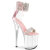 Pleaser FLAMINGO-827RS Sandales à plateforme Transparent Strass Argent Rose pastel EU-35 / US-5