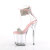 Pleaser FLAMINGO-827RS Sandales à plateforme Transparent Strass Argent Rose pastel EU-35 / US-5