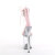 Pleaser FLAMINGO-827RS Sandales à plateforme Transparent Strass Argent Rose pastel EU-35 / US-5