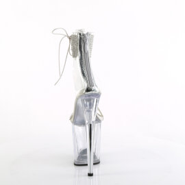 Pleaser FLAMINGO-827RS Sandales à plateforme Transparent Strass Argent EU-35 / US-5