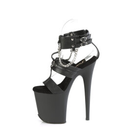 Pleaser FLAMINGO-861 Sandales à plateforme Transparent Noir EU-35 / US-5