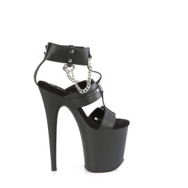 Pleaser FLAMINGO-861 Sandales à plateforme Transparent Noir EU-35 / US-5