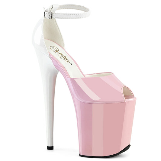 Pleaser FLAMINGO-868 Sandales à plateforme Revêtement laqué Rose pastel EU-35 / US-5
