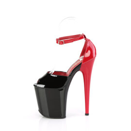 Pleaser FLAMINGO-868 Sandales à plateforme Rouge Noir EU-35 / US-5