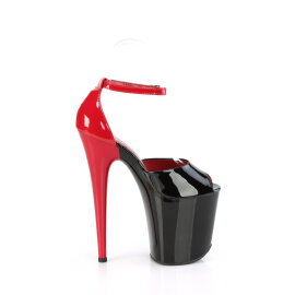 Pleaser FLAMINGO-868 Sandales à plateforme Rouge Noir EU-35 / US-5
