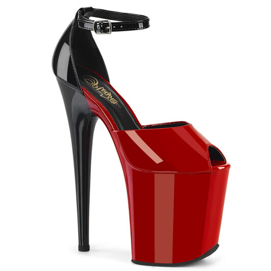 Pleaser FLAMINGO-868 Sandales à plateforme Rouge EU-35 / US-5