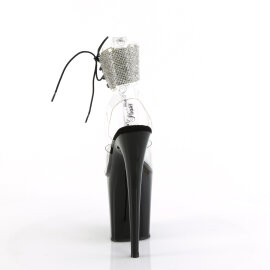 Pleaser FLAMINGO-891-2RS Sandales à plateforme Transparent Noir EU-35 / US-5