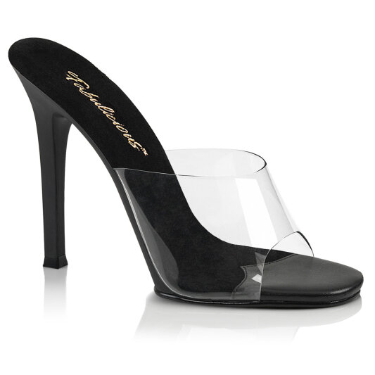 Fabulicious GALA-01 Mules Transparent Noir EU-41 / US-11