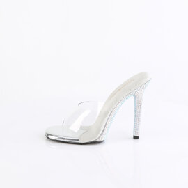 Fabulicious GALA-01DM Mules Transparent Strass Argent EU-38 / US-8