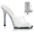 Fabulicious GALA-01DM Mules Transparent Strass Argent EU-38 / US-8