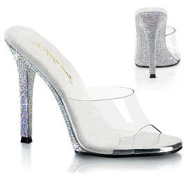 Fabulicious GALA-01DM Mules Transparent Strass Argent...