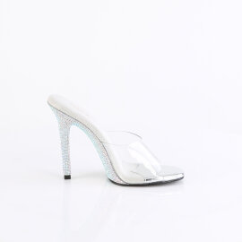 Fabulicious GALA-01DM Mules Transparent Strass Argent EU-41 / US-11