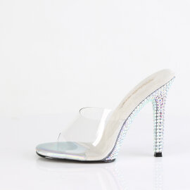 Fabulicious GALA-01DML Mules Transparent Strass Argent EU-35 / US-5