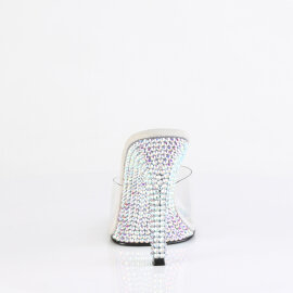 Fabulicious GALA-01DML Mules Transparent Strass Argent EU-40 / US-10
