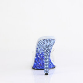 Fabulicious GALA-01DMM Mules Transparent Strass Bleu EU-35 / US-5