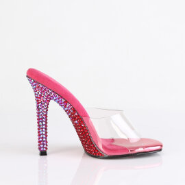 Fabulicious GALA-01DMM Mules Transparent Strass Rose EU-35 / US-5
