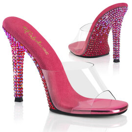Fabulicious GALA-01DMM Mules Transparent Strass Rose...
