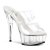 Pleaser Mules DELIGHT-602 Transparent Argent EU-37/US-7