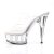 Pleaser Mules DELIGHT-602 Transparent Argent EU-37/US-7