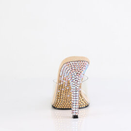 Fabulicious GALA-01DMM Mules Transparent Strass Or EU-41 / US-11