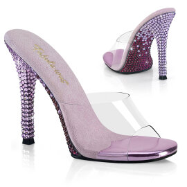 Fabulicious GALA-01DMM Mules Transparent Strass Lilas EU-35 / US-5