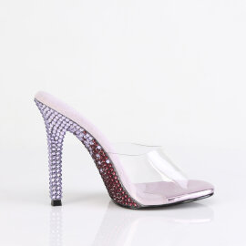 Fabulicious GALA-01DMM Mules Transparent Strass Lilas EU-35 / US-5