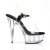 Pleaser Sandales DELIGHT-608 Transparent Noir EU-40/US-10