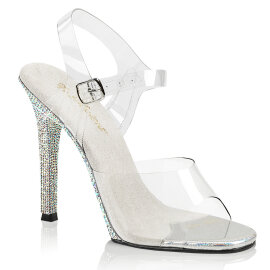 Fabulicious GALA-08DM Sandales Transparent Strass Argent...