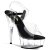Pleaser Sandales DELIGHT-608 Transparent Noir EU-38/US-8