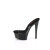 Pleaser GLEAM-601 Mules à plateforme Transparent Noir EU-41 / US-11