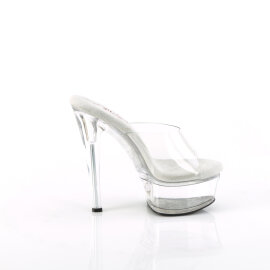 Pleaser GLEAM-601 Mules à plateforme Transparent EU-37 / US-7