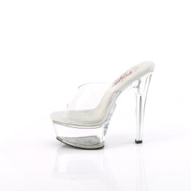 Pleaser GLEAM-601 Mules à plateforme Transparent EU-38 / US-8