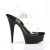 Pleaser Sandales DELIGHT-608 Transparent Noir EU-41/US-11
