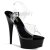 Pleaser Sandales DELIGHT-608 Transparent Noir EU-35/US-5