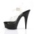 Pleaser Sandales DELIGHT-608 Transparent Noir EU-39/US-9