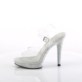 Fabulicious GLORY-508DM Sandales Transparent Strass Argent EU-39 / US-9