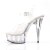 Pleaser Sandales DELIGHT-608 Transparent Argent EU-37/US-7