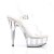 Pleaser Sandales DELIGHT-608 Transparent Argent EU-38/US-8