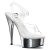 Pleaser Sandales DELIGHT-608 Transparent Argent Chrome EU-37/US-7