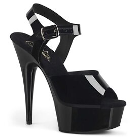 Pleaser Sandales DELIGHT-608N Noir EU-38/US-8