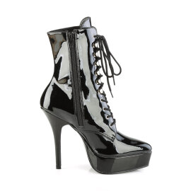 Devious INDULGE-1020 Bottines à plateforme Revêtement laqué Noir EU-38 / US-8