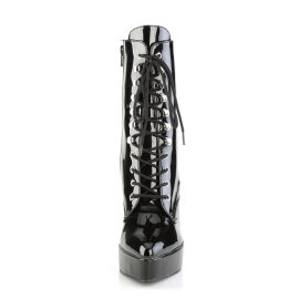 Devious INDULGE-1020 Bottines à plateforme Revêtement laqué Noir EU-39 / US-9
