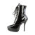 Devious INDULGE-1020 Bottines à plateforme Revêtement laqué Noir EU-44 / US-14