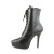 Devious INDULGE-1020 Bottines à plateforme Similicuir Noir EU-41 / US-11