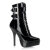 Devious INDULGE-1026 Bottines à plateforme Revêtement laqué Noir EU-43 / US-13