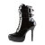 Devious INDULGE-1026 Bottines à plateforme Revêtement laqué Noir EU-43 / US-13