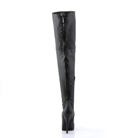 Devious INDULGE-3011 Cuissardes à plateforme Similicuir Noir EU-36 / US-6