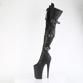Pleaser INFINITY-3028 Cuissardes à plateforme Similicuir Noir EU-39 / US-9