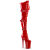 Pleaser INFINITY-3028 Cuissardes à plateforme Revêtement laqué Rouge EU-38 / US-8