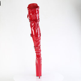 Pleaser INFINITY-3028 Cuissardes à plateforme Revêtement laqué Rouge EU-39 / US-9